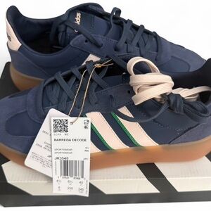 adidas Barreda Decode Navy with Pink & Green Accents Sneakers